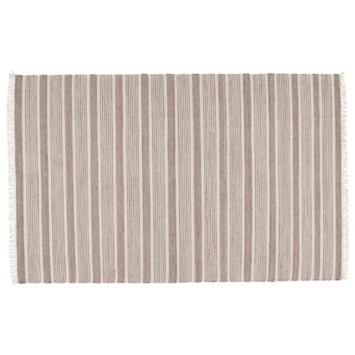 Faiza Handwoven Rug - Taupe/Cream - Beige - Beige