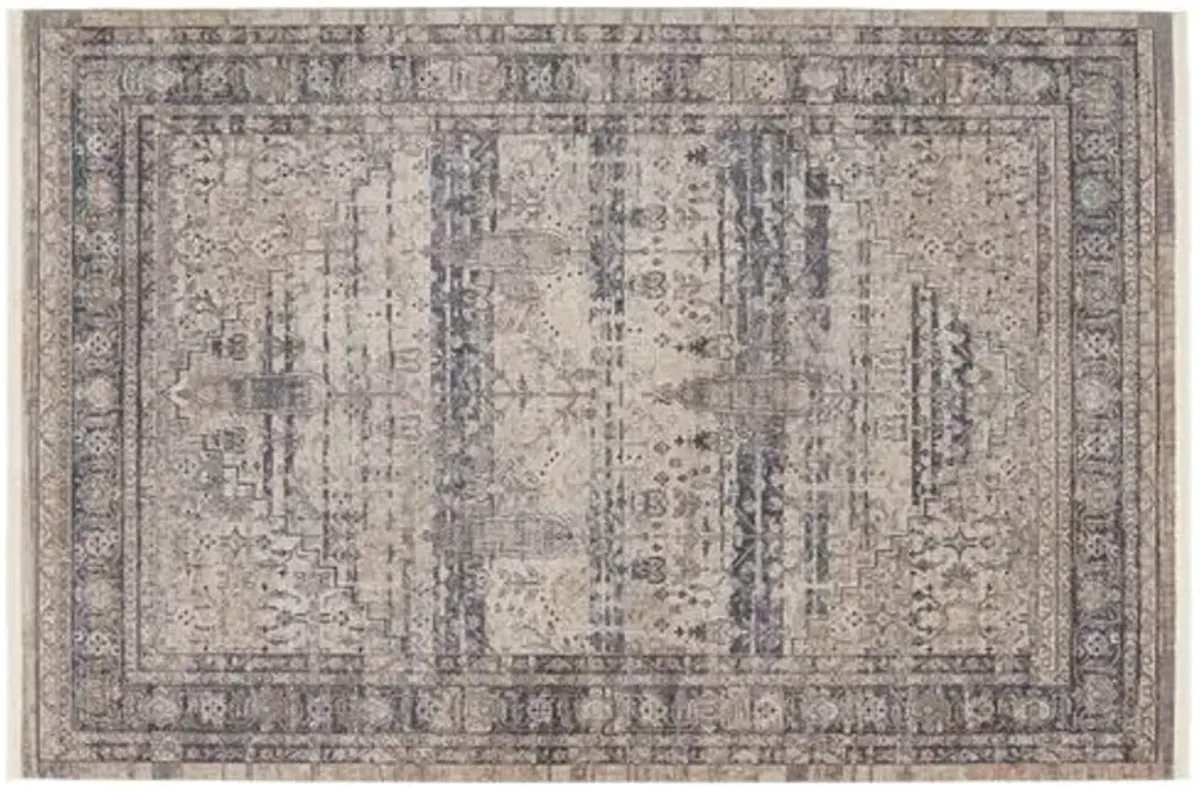 Atul Rug - Tan/Blue - Beige - Beige