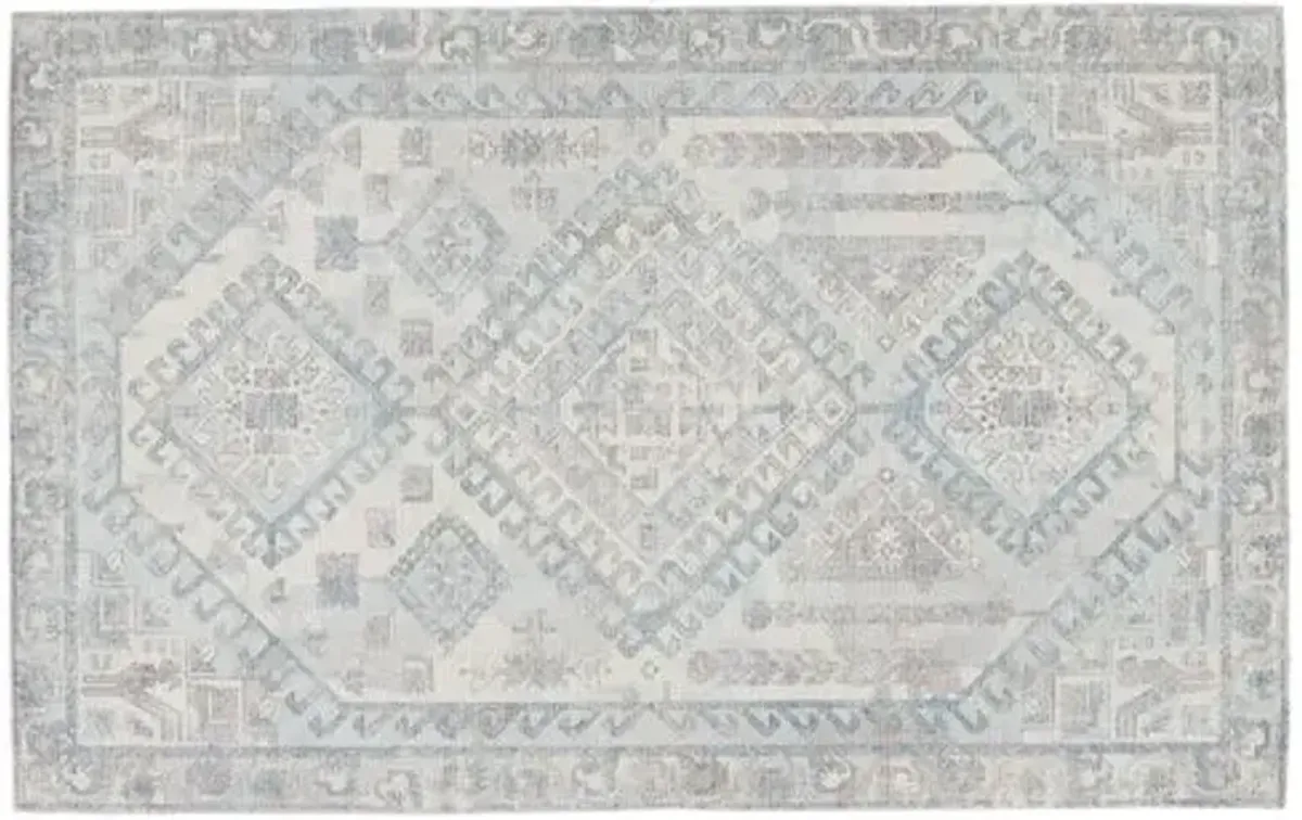 Asmee Handwoven Rug - Light Blue/Gray - Blue