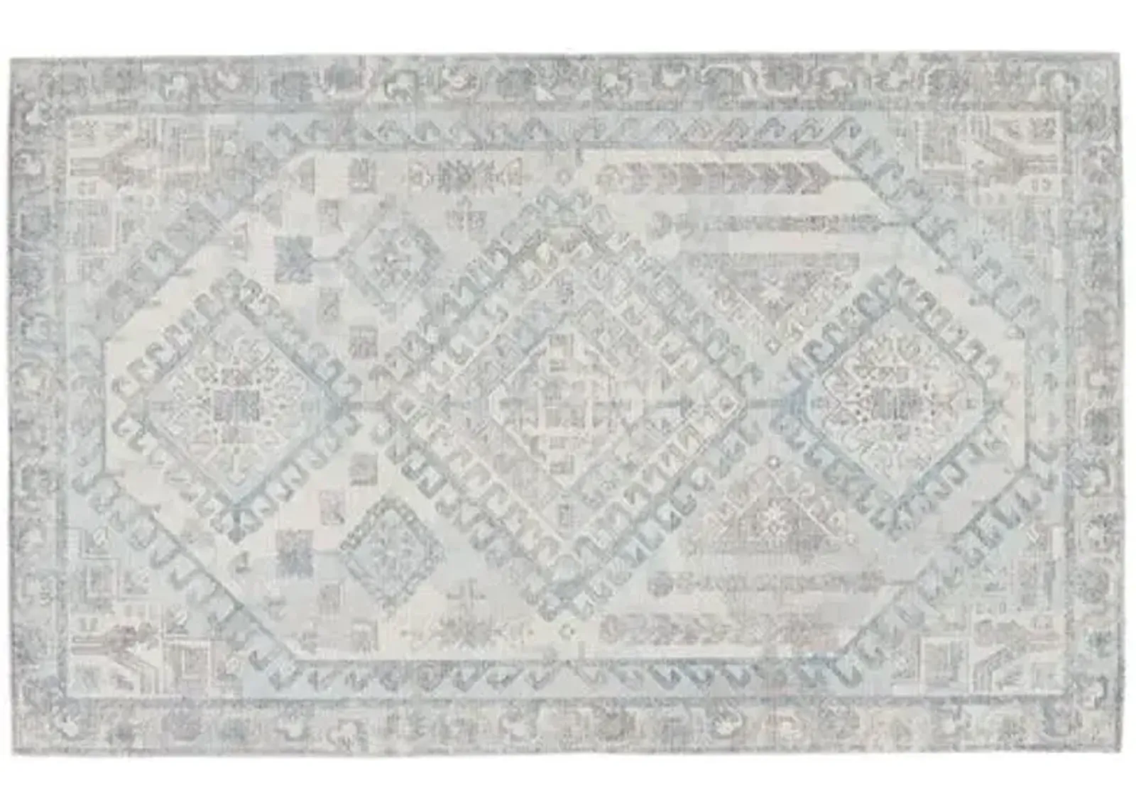 Asmee Handwoven Rug - Light Blue/Gray - Blue