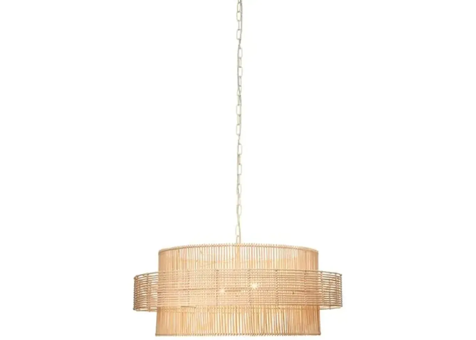 Concentric Pendant - Natural Rattan - Jamie Young Co. - Beige