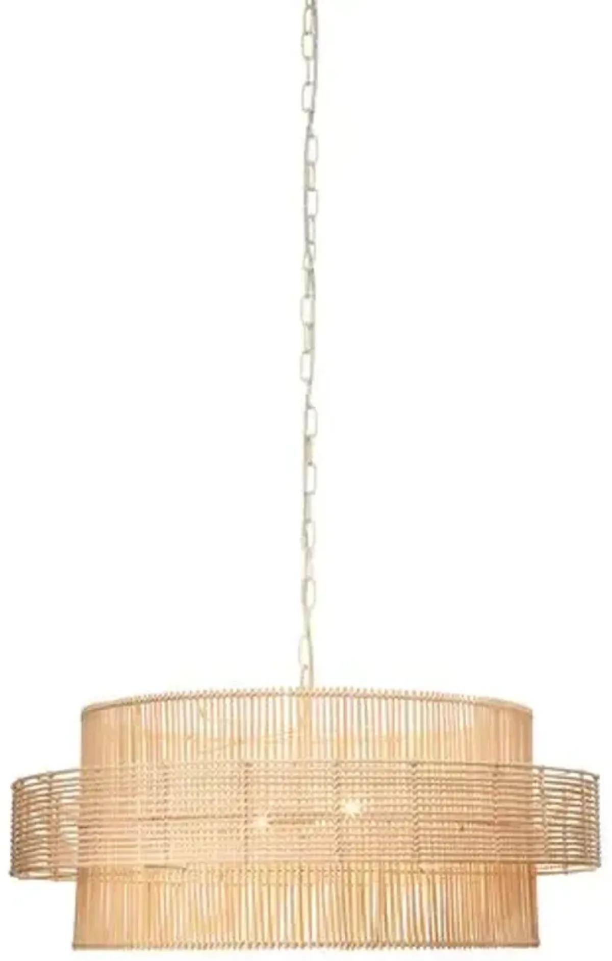 Concentric Pendant - Natural Rattan - Jamie Young Co. - Beige