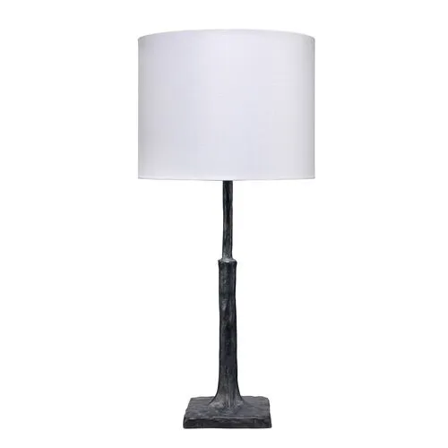 Humble Table Lamp - Textured Charcoal Plaster - Jamie Young Co.