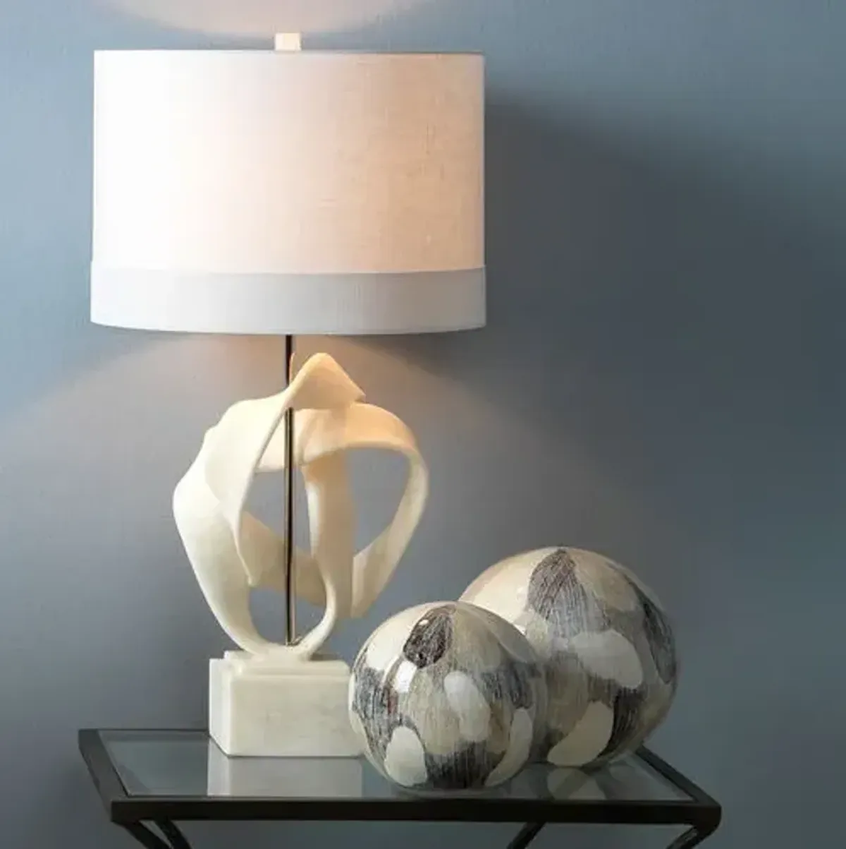 Interwined Table Lamp - White - Jamie Young Co.