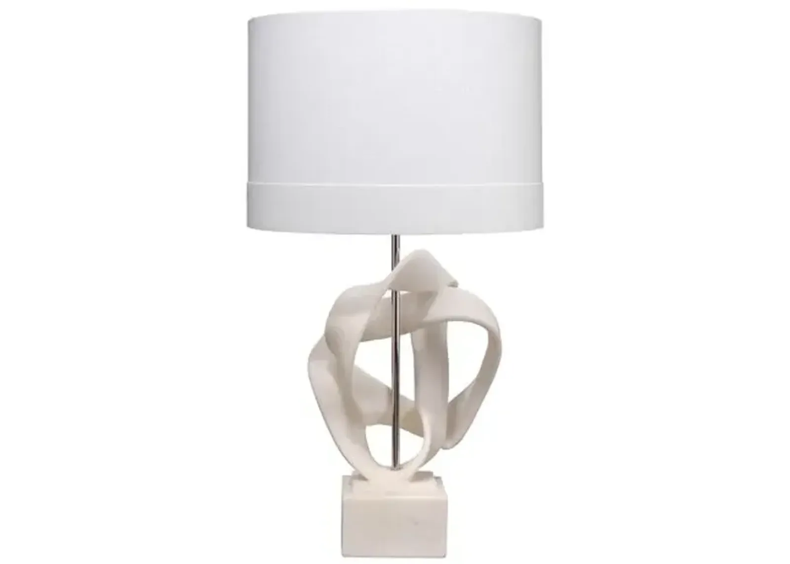 Interwined Table Lamp - White - Jamie Young Co.