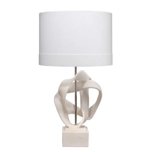 Interwined Table Lamp - White - Jamie Young Co.