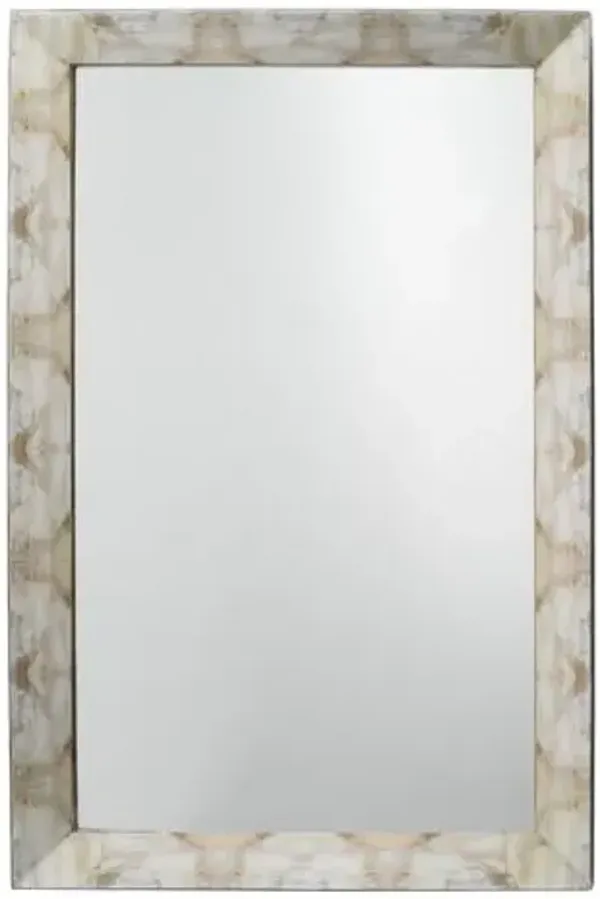 Fragment Small Rectangle Wall Mirror - Gray Lacquer - Jamie Young Co.