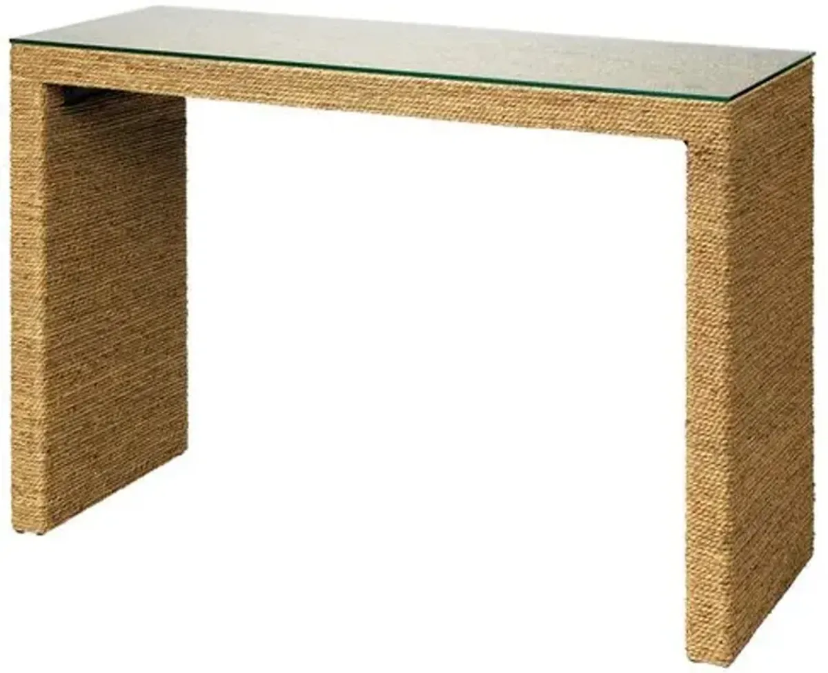 Captain Rope Console Table - Natural - Jamie Young Co. - Beige