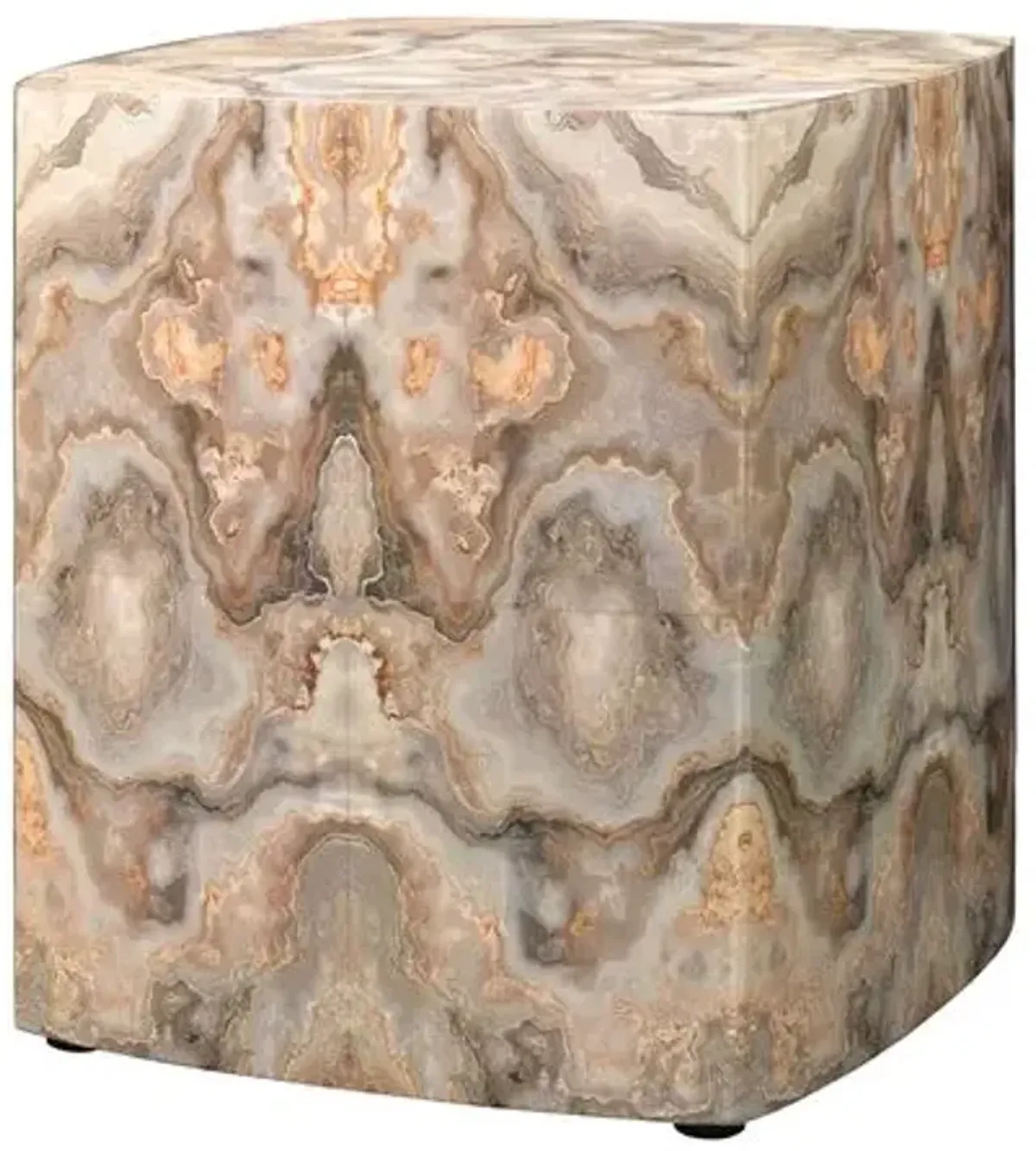 Ink Blot Curved Side Table - Gray/Cream - Jamie Young Co.