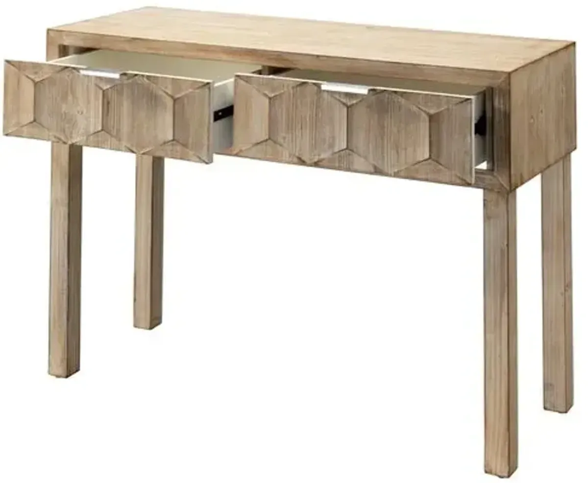 Juniper Two-Drawer Console Table - Gray Washed - Jamie Young Co.