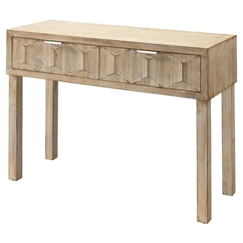 Juniper Two-Drawer Console Table - Gray Washed - Jamie Young Co.