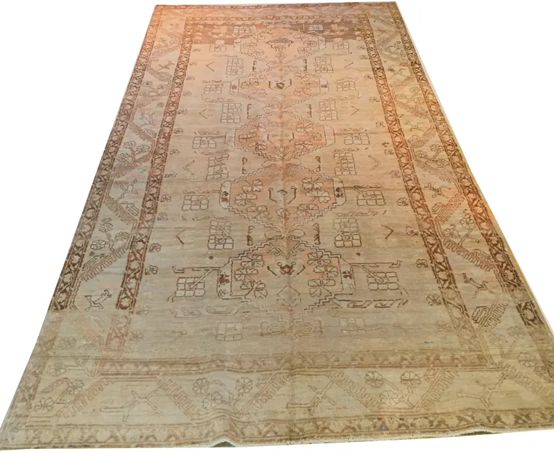 4'9"x9'2" Turkish Oushak Rug - Beige - Beige