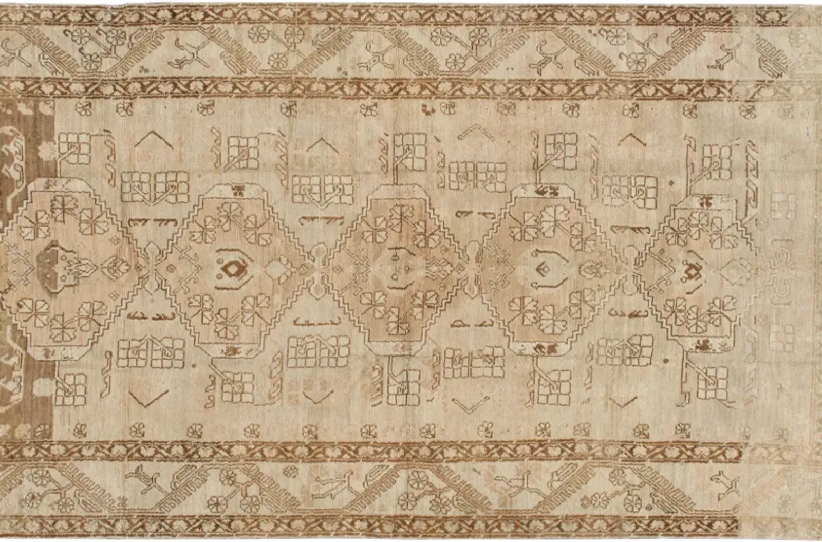 4'9"x9'2" Turkish Oushak Rug - Beige - Beige