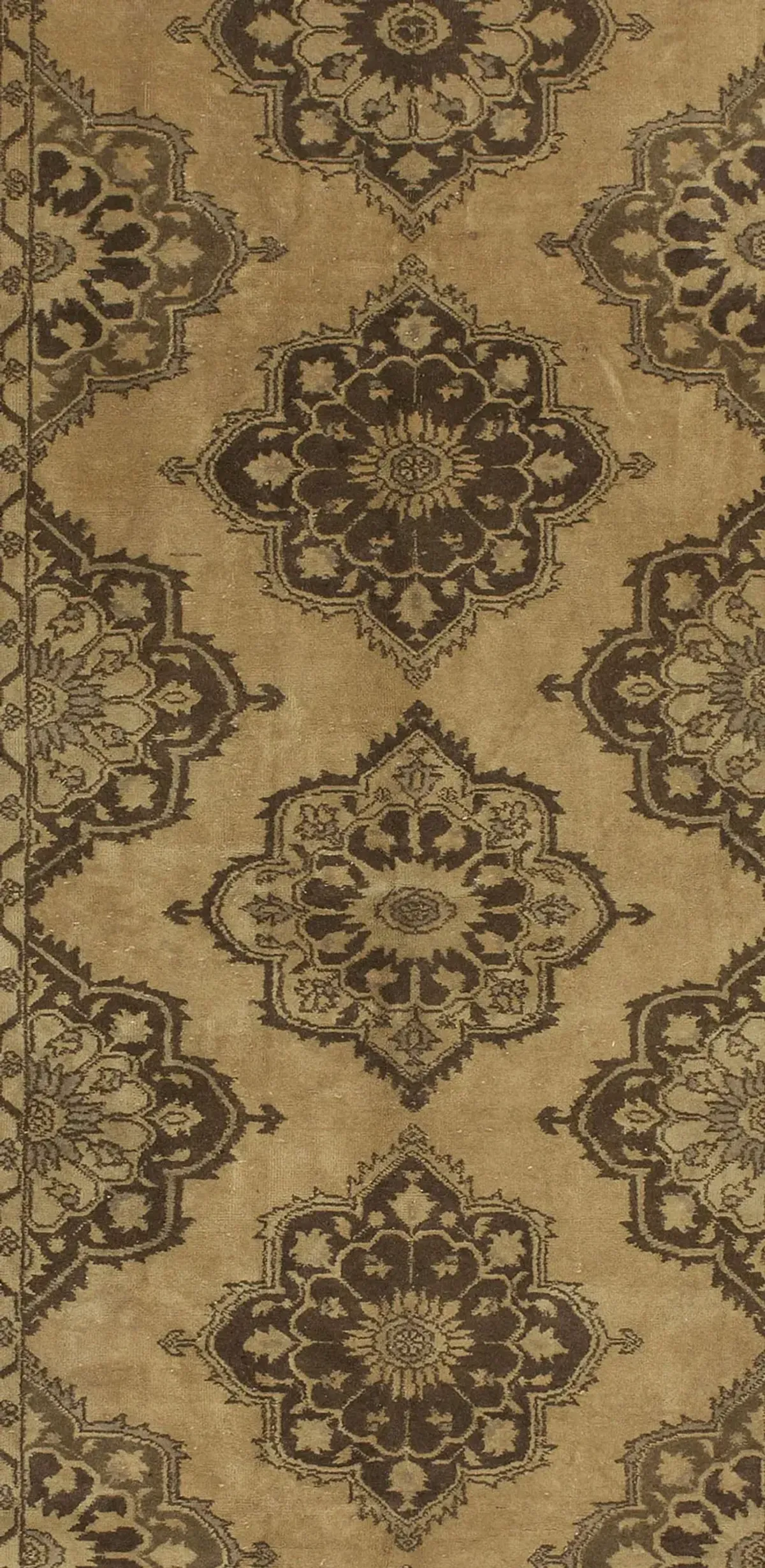 4'9x12'6 Turkish Oushak Runner - Brown