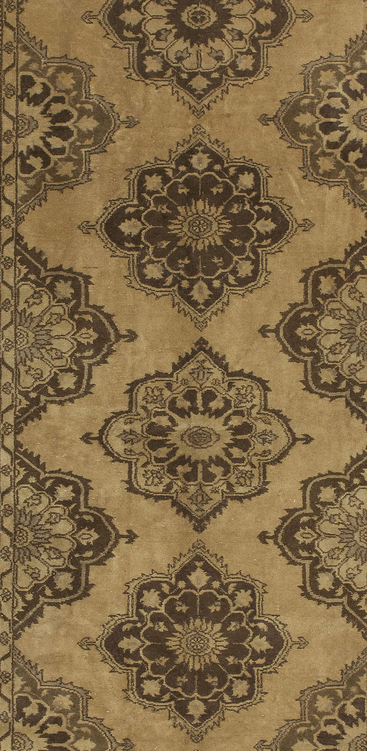 4'9x12'6 Turkish Oushak Runner - Brown