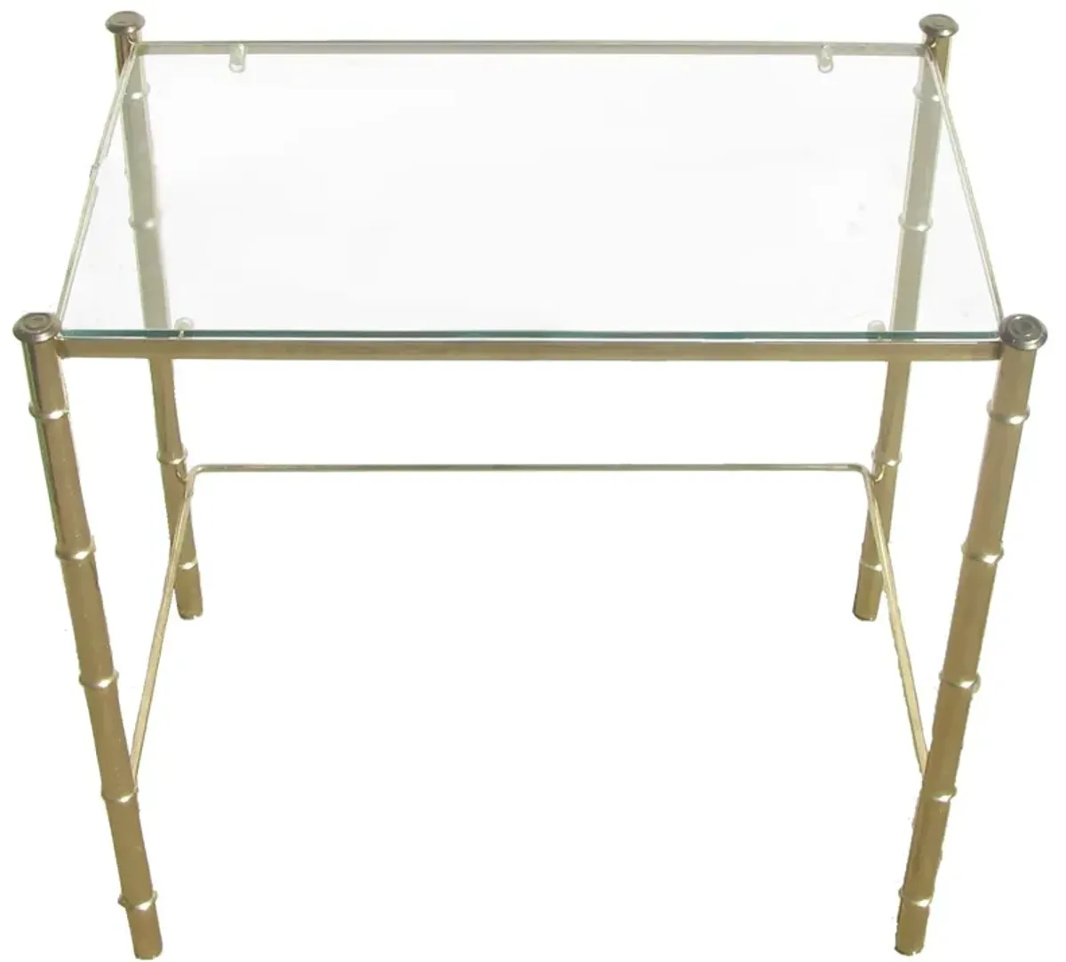 Brass Faux Bamboo Nesting Tables Set of 3 - Chez Vous - gold