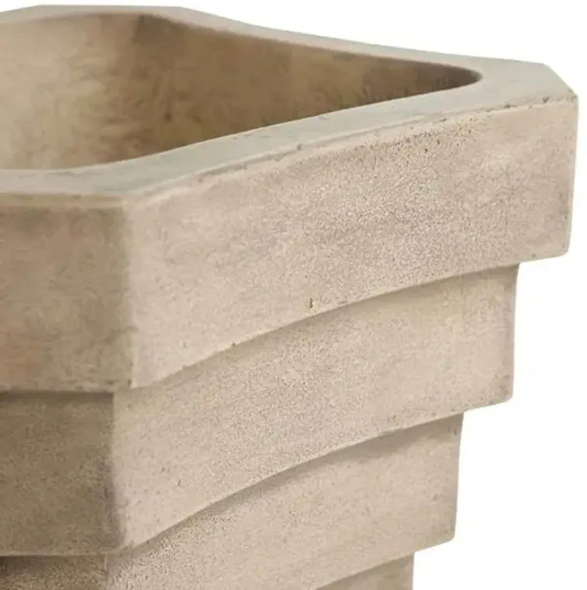 Cantilever Small Planter - Gray - Beige - 10.5"l x 10"w x 10"h