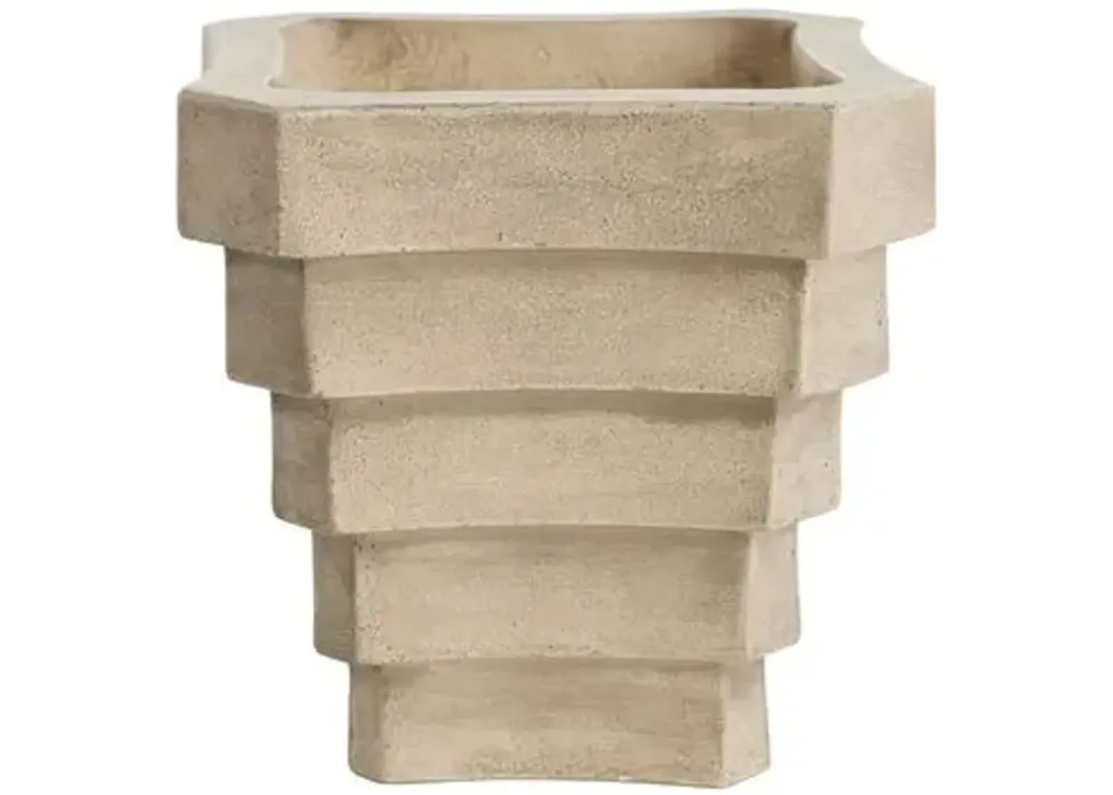 Cantilever Small Planter - Gray - Beige - 10.5"l x 10"w x 10"h