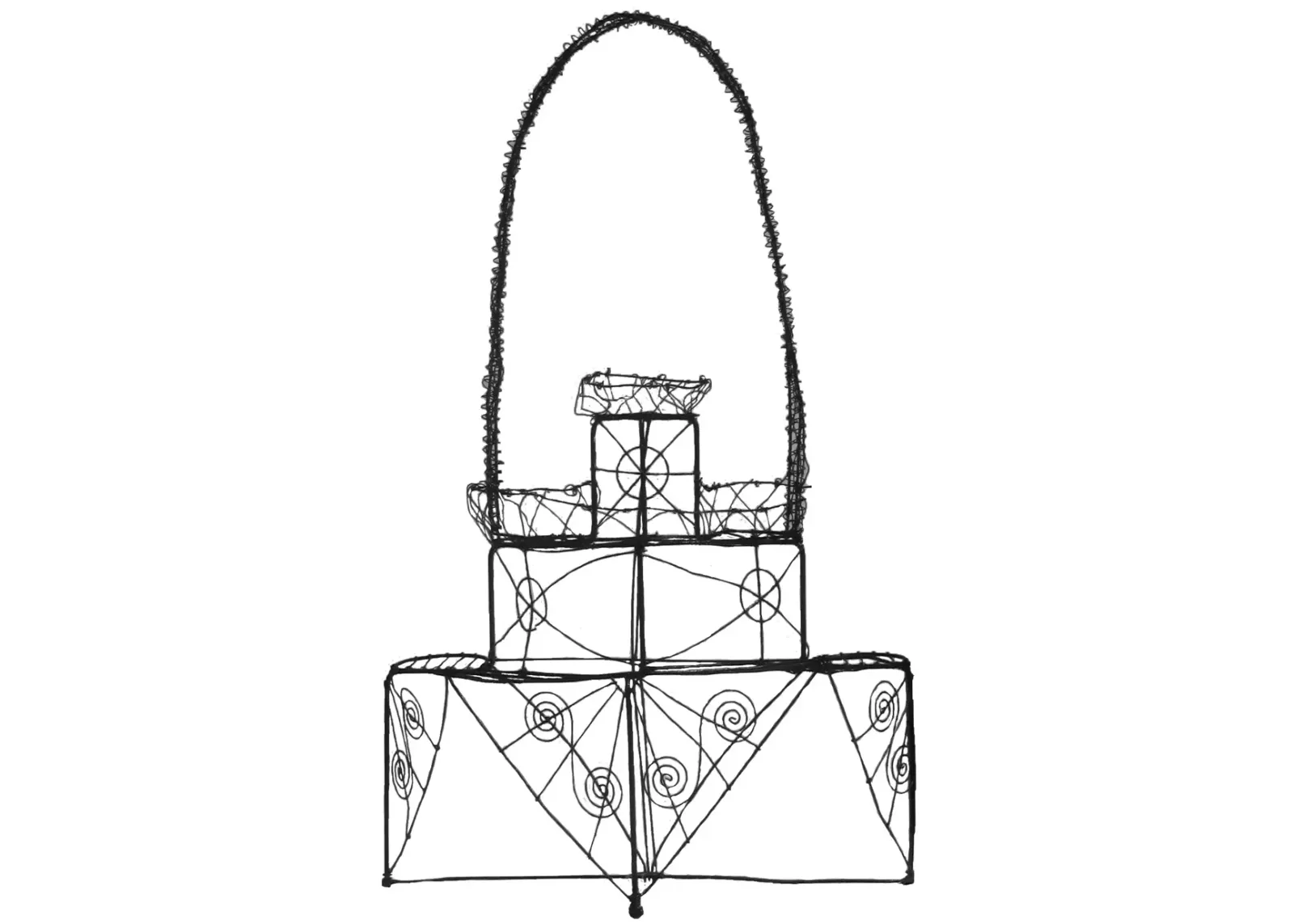 19thC. Victorian Wire Plant Stand - Chez Vous - black