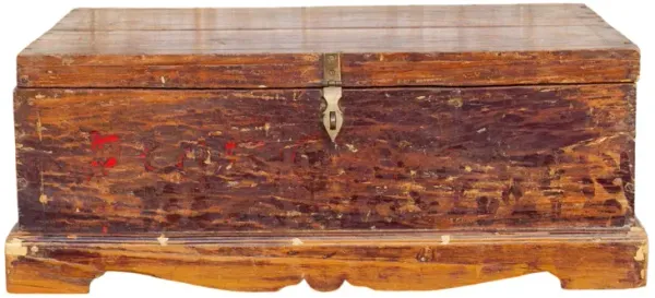 19th C. Indo-Portuguese Goa Trunk - de-cor - Brown
