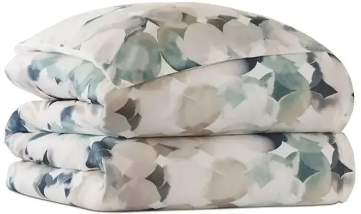 Izaro Watercolor Duvet Cover - Jade - Eastern Accents - Green