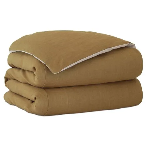 Trillium Duvet Cover - Gold - Brown