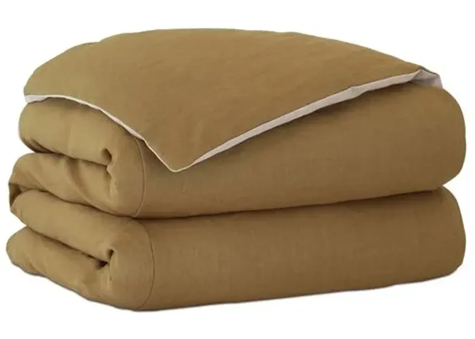 Trillium Duvet Cover and Comforter - Gold - Handcrafted - Brown, 2 Piece Set, Breathable, Durable, Comfortable