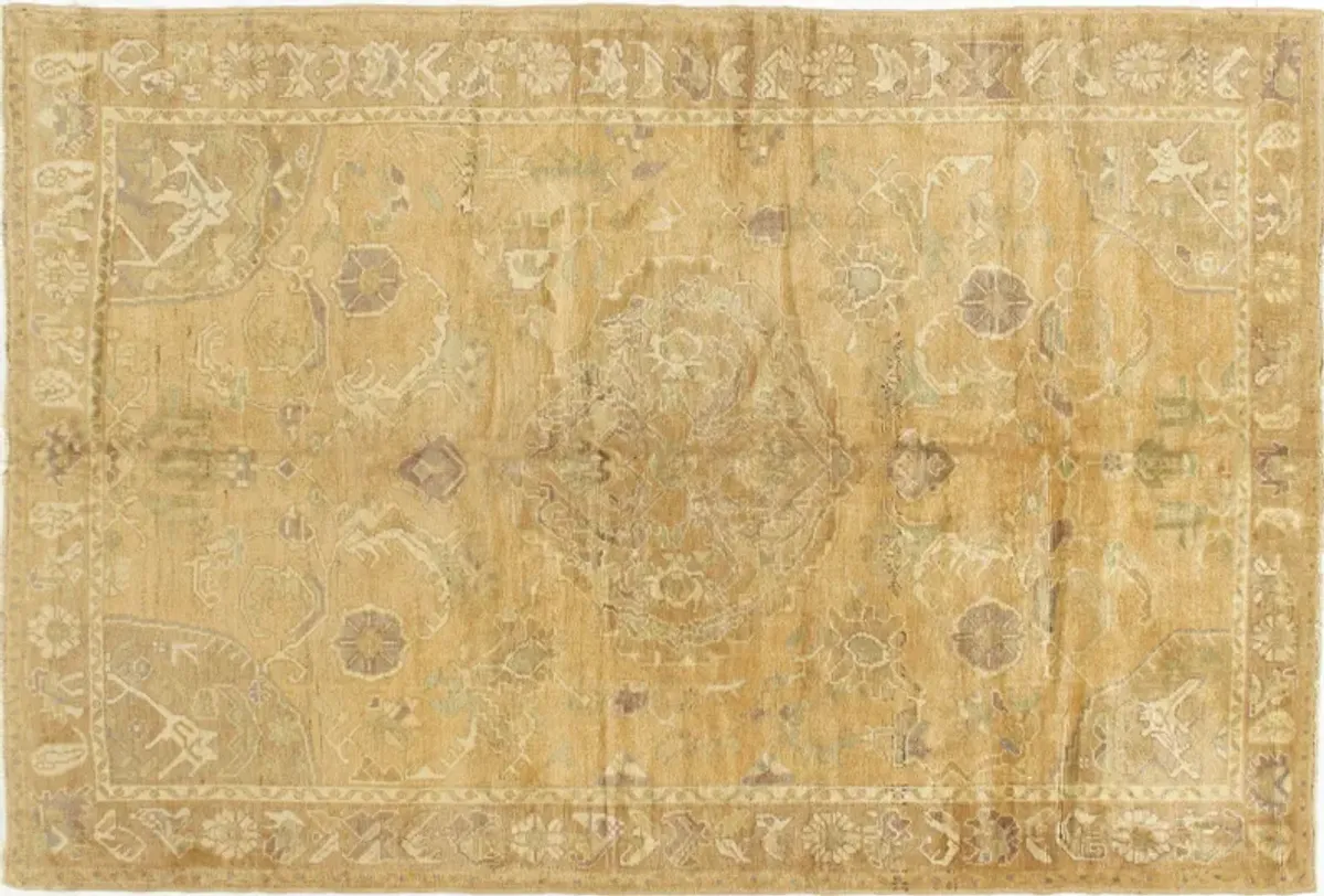 Turkish Oushak Rug 5'6 X 8'3 - Yellow - Yellow