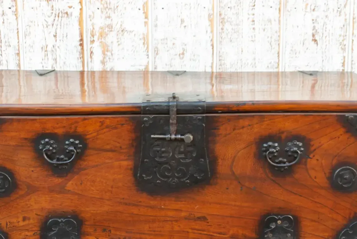 Lacquered Korean Tansu Cabinet