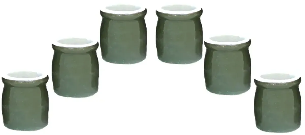 Mid-Century Pottery Jars - Chez Vous - Green