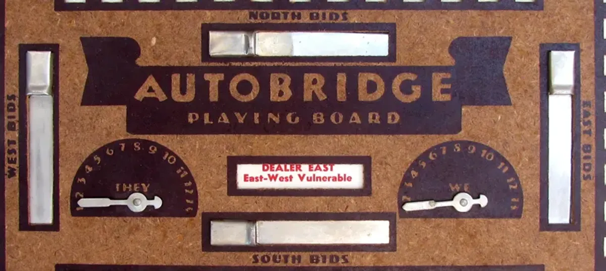 1937 Autobridge Game Set - Chez Vous - Brown