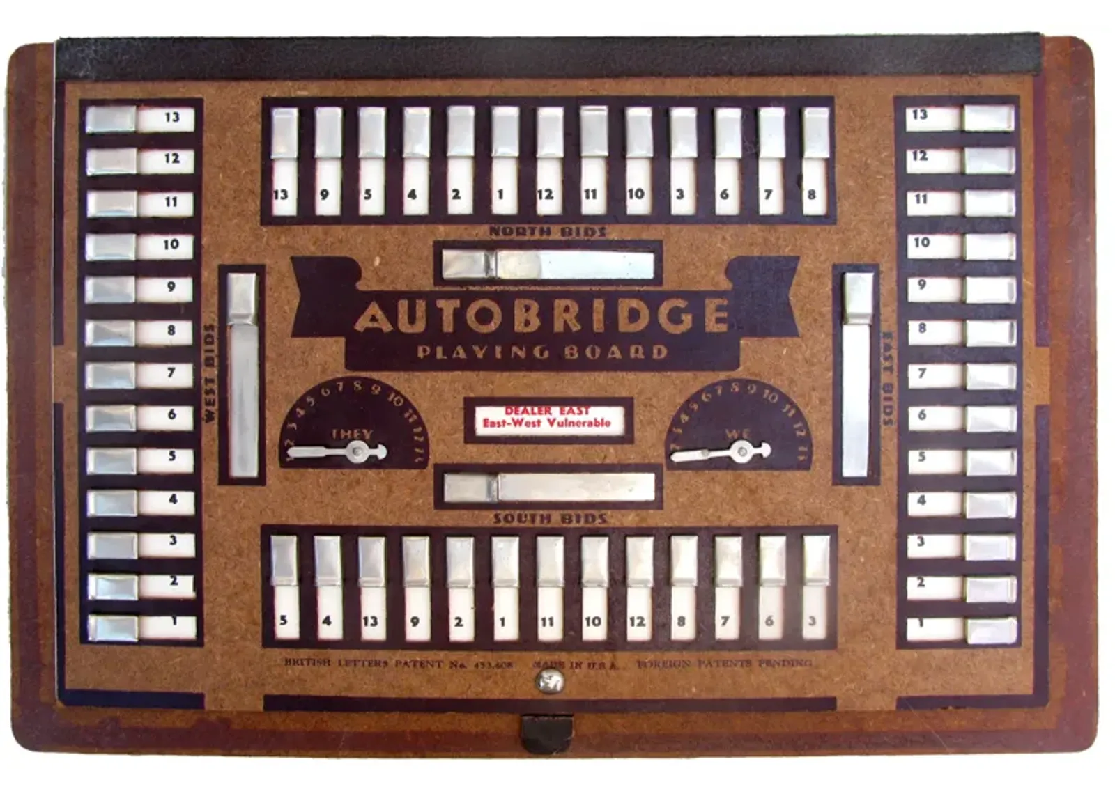 1937 Autobridge Game Set - Chez Vous - Brown