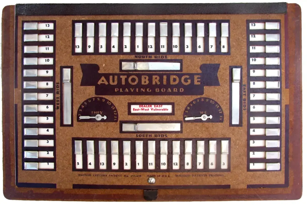 1937 Autobridge Game Set - Chez Vous - Brown