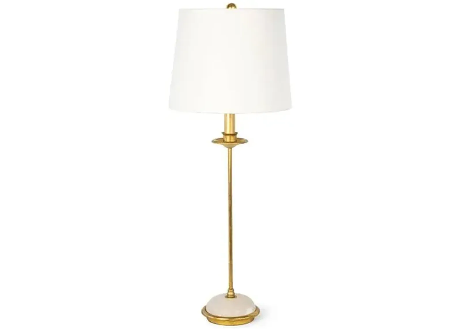 Southern Living Stem Alabaster Buffet Lamp - Gold Leaf - Regina Andrew