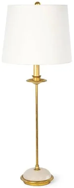 Southern Living Stem Alabaster Buffet Lamp - Gold Leaf - Regina Andrew