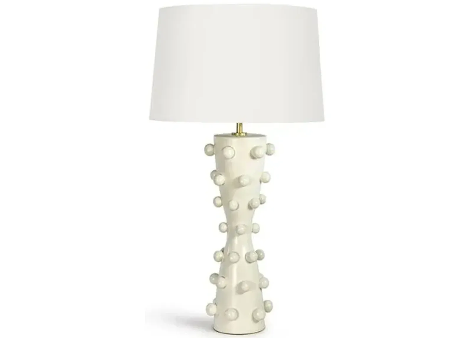 Pom Pom Ceramic Table Lamp - White - Regina Andrew