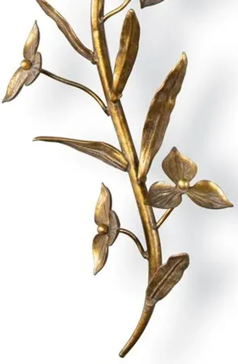 Southern Living Trillium Shaded Sconce - Natural Brass - Regina Andrew - Gold