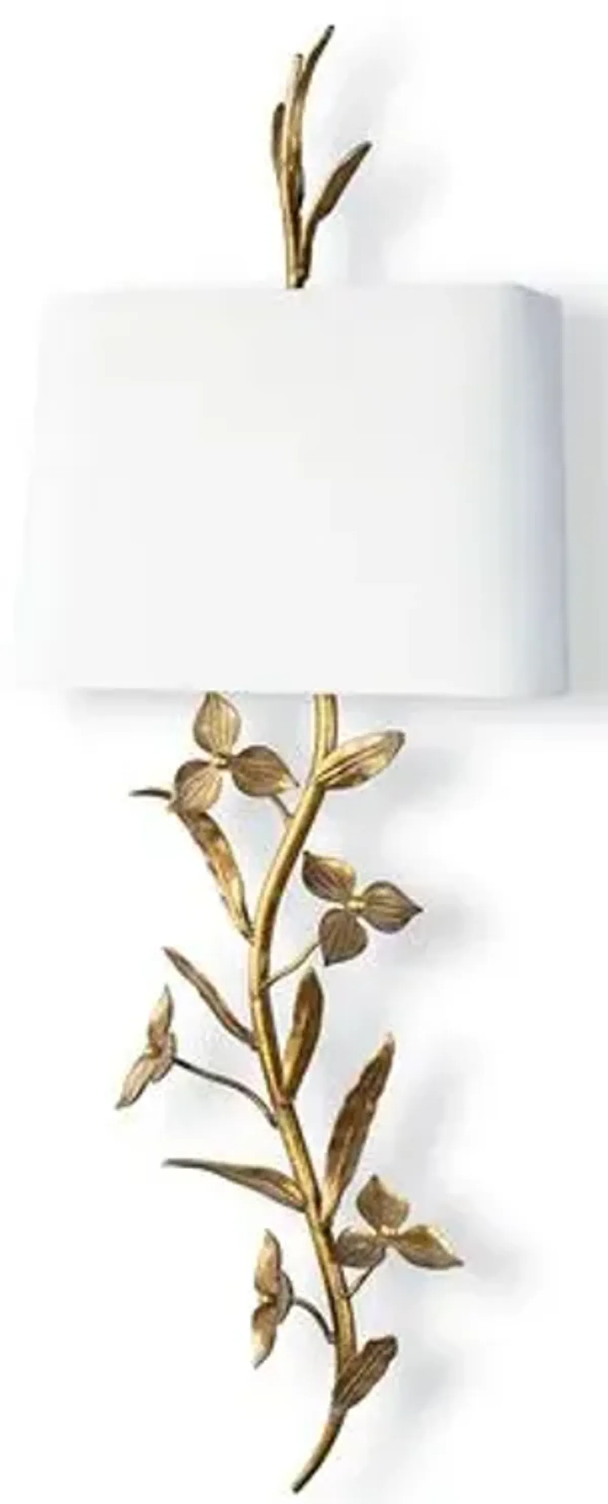 Southern Living Trillium Shaded Sconce - Natural Brass - Regina Andrew - Gold