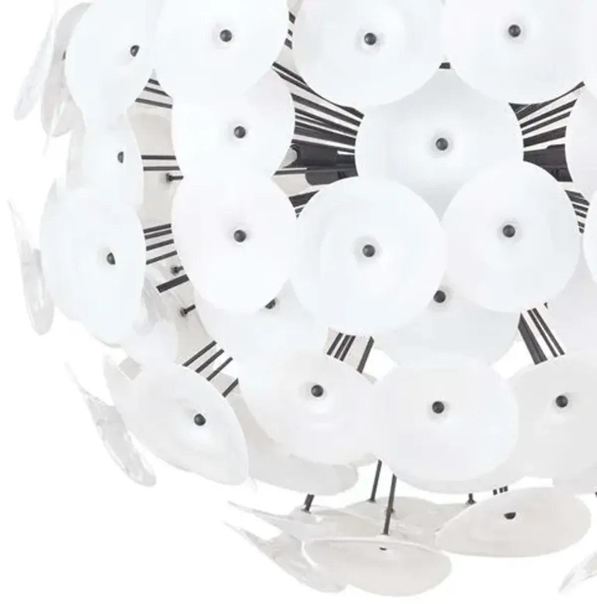 Poppy Large Glass Chandelier - White/Rubbed Bronze - Regina Andrew