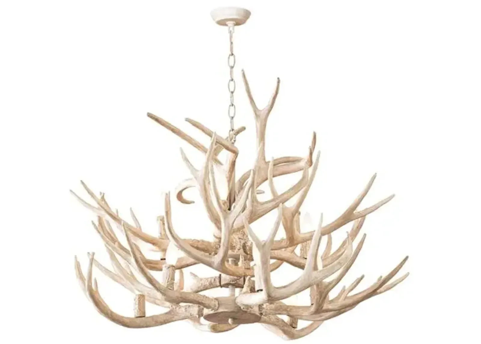 Southern Living Waylon Antler Chandelier - Natural - Regina Andrew - Beige