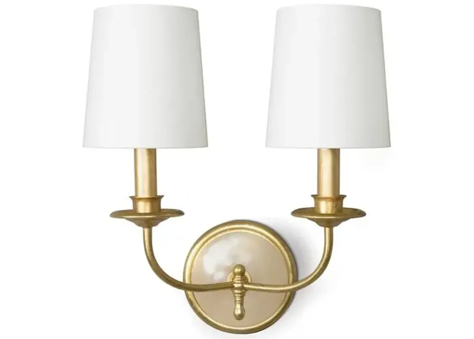 Southern Living Alabaster Double Sconce - Gold Leaf - Regina Andrew