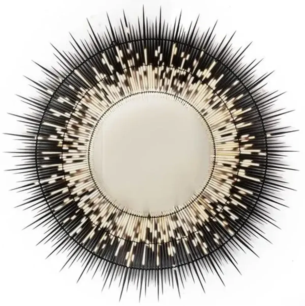 Porcupine Quill Small Round Wall Mirror - Black - Ngala Trading Co. - Handcrafted