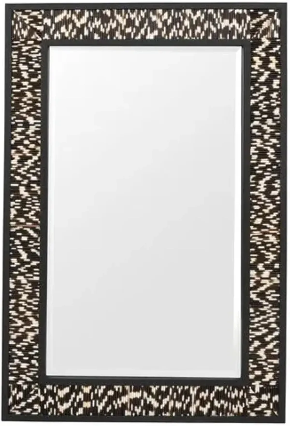 Porcupine Quill Rectangle Wall Mirror - Black - Ngala Trading Co.