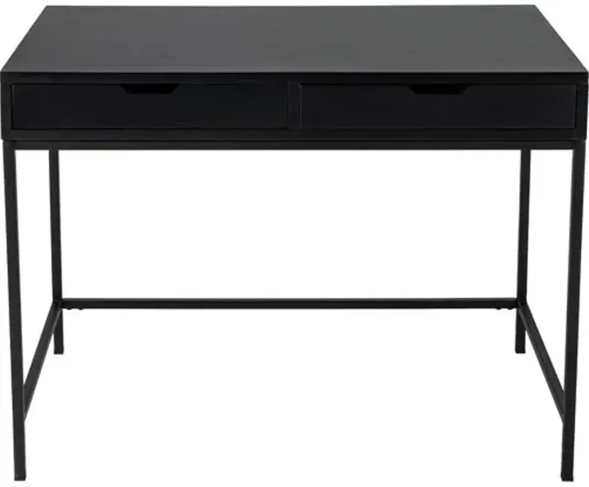 Jackson Two-Drawer Desk - Black