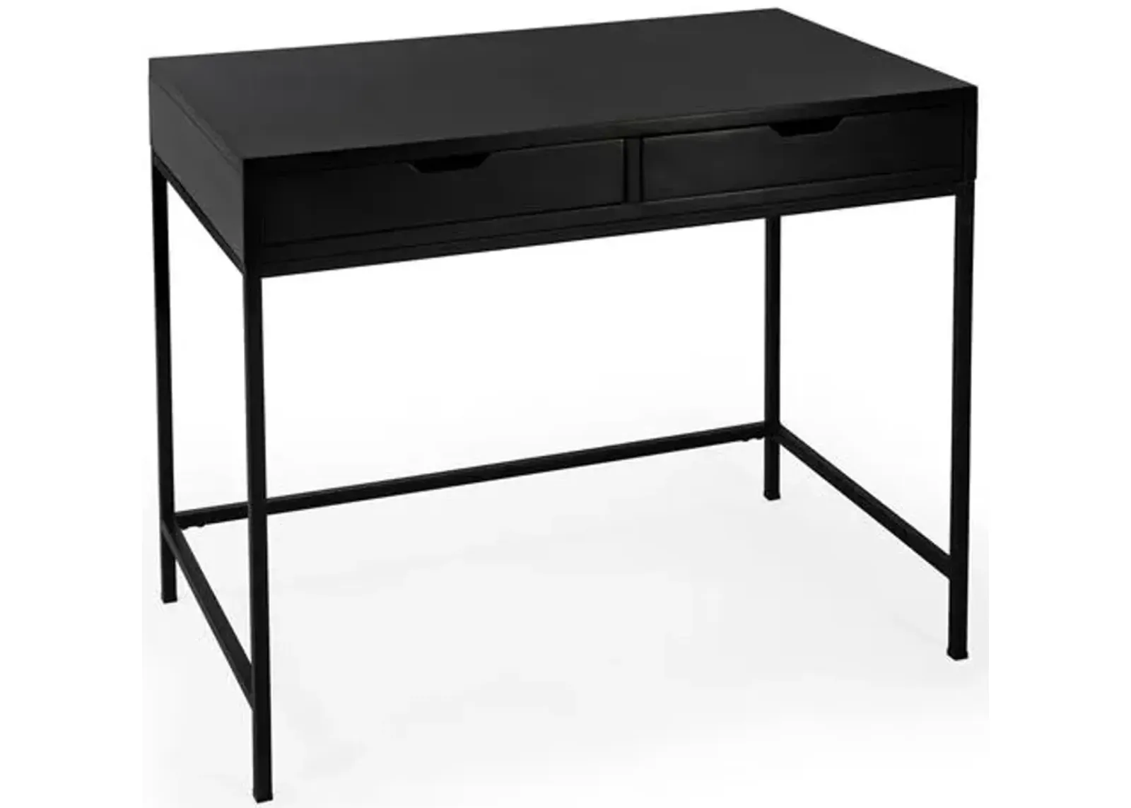 Jackson Two-Drawer Desk - Black