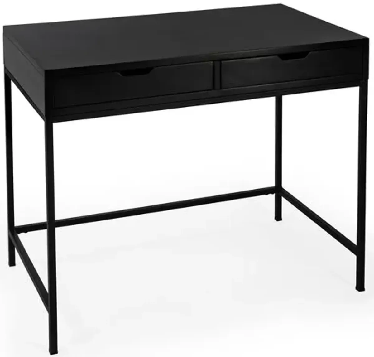 Jackson Two-Drawer Desk - Black