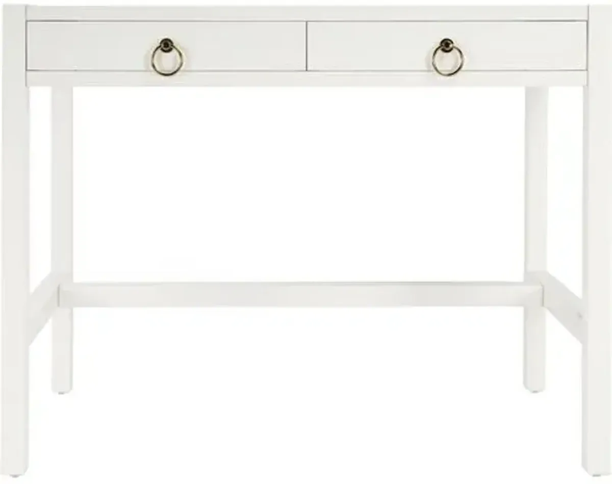 Sully Two-Drawer Desk - White