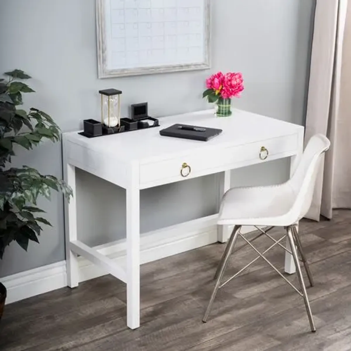 Sully Two-Drawer Desk - White