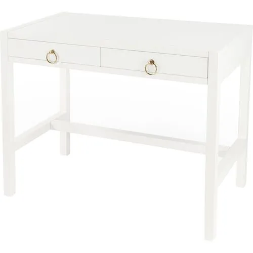 Sully Two-Drawer Desk - White