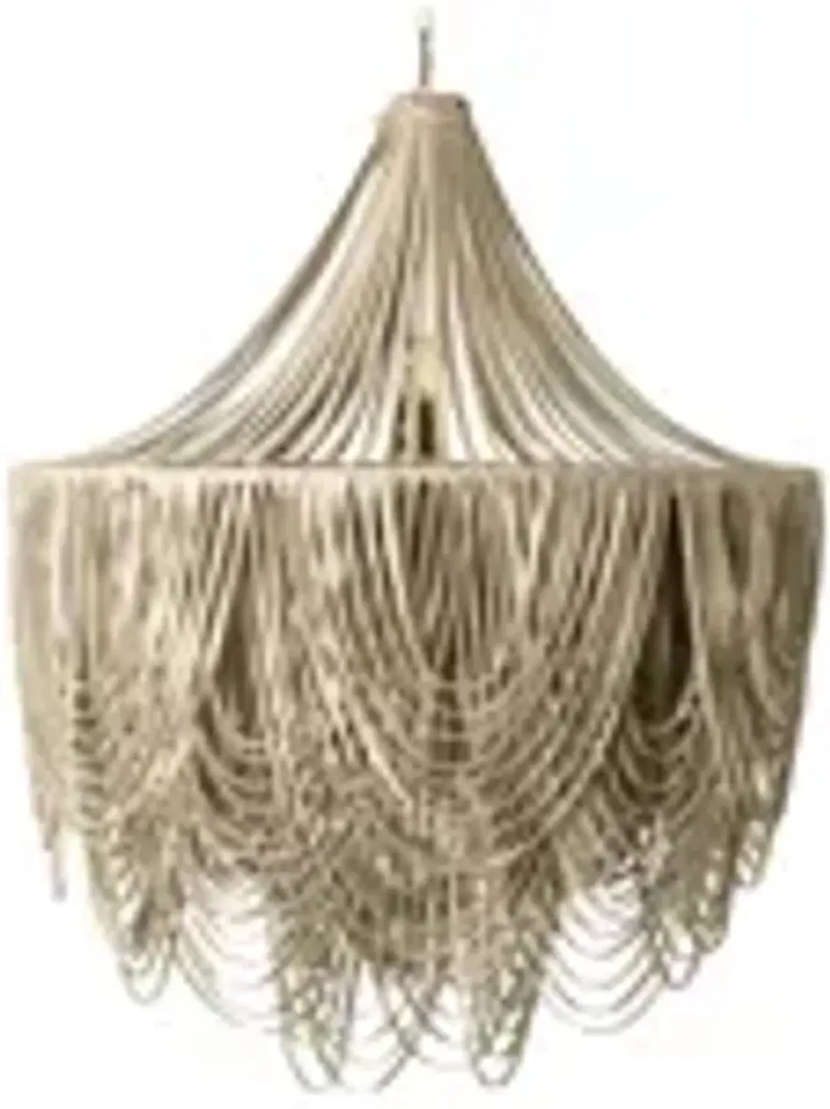 Whisper Leather Medium-Short Chandelier - Cream - Ngala Trading Co. - Handcrafted
